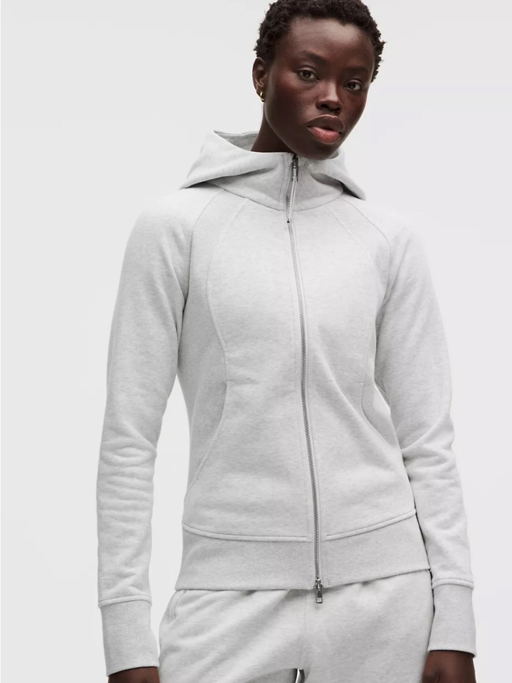 Lululemon Athletica Scuba Evolve Light Gray Full-Zip Hoodie